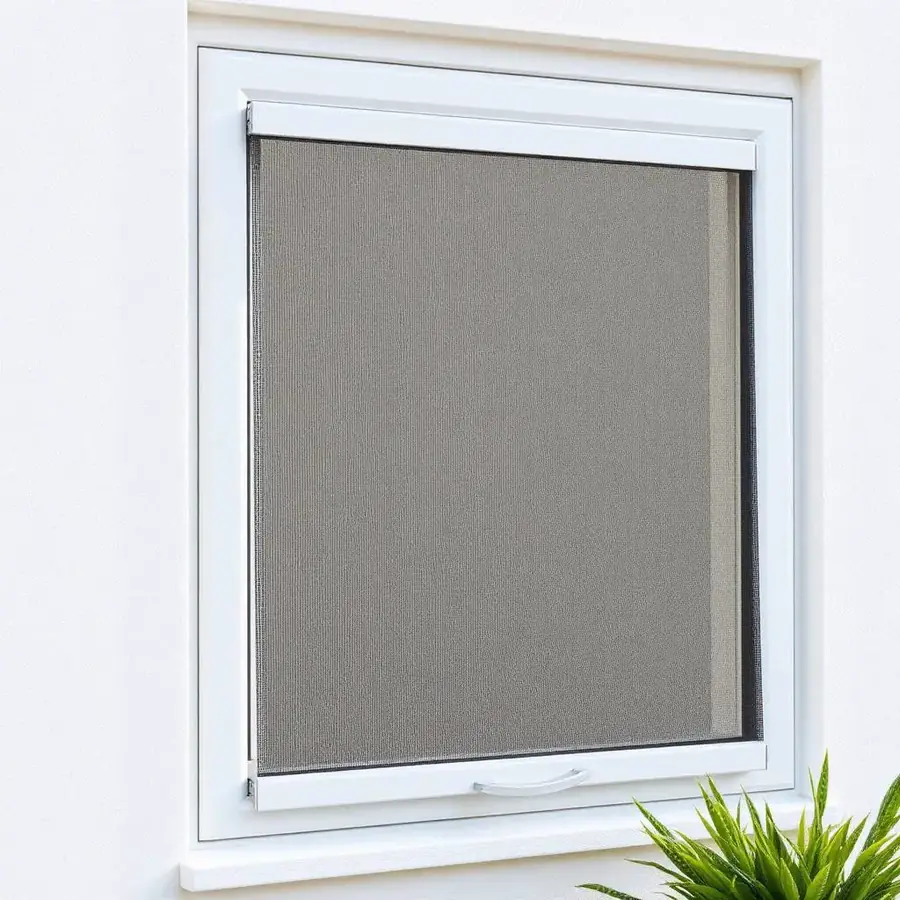 Plasă fixă montată pe termopan fără găurire, cadru aluminiu și fibră de sticlă